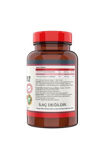 Nevfix Vitamin B12 1000 Mcg Folic Acid Biotin 120 Tablets