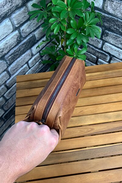 GUARD Antique Tan Leather Handbag