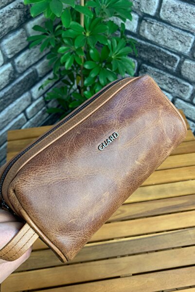 GUARD Antique Tan Leather Handbag