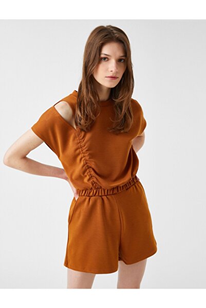 Koton Dámská hnědá mikina 1YAK12061UK