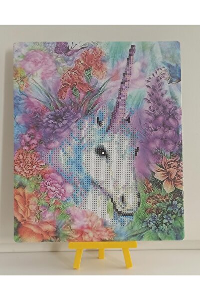 MENTAŞ Boncuklu Taşlı Mozaik Elmas Goblen Pano Tablo Resim Puzzle Çocuklar Için 21x25