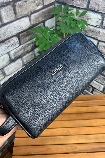 GUARD Black Leather Handbag