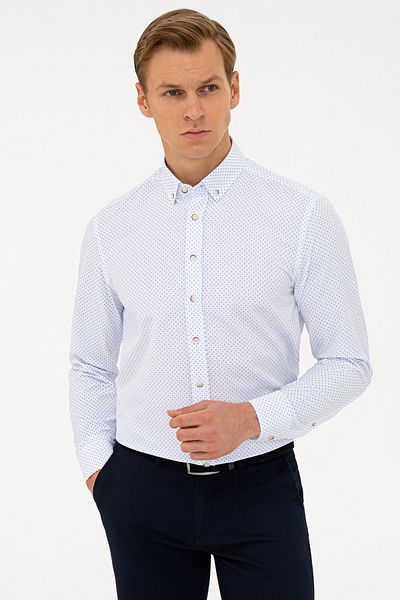Pierre Cardin Μπλε Slim Fit πουκάμισο - Κομψό και άνετο