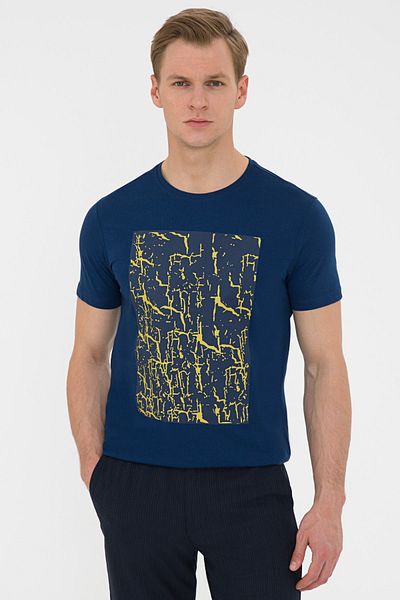 Pierre Cardin Μπλουζάκι Navy Blue Slim Fit Crew Neck T-shirt