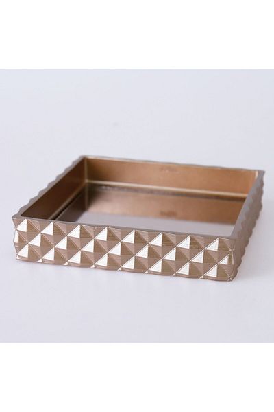 Selim Pyramid Mirrored Tray Mink