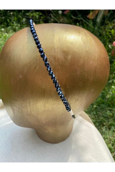 Pearly Handmade Тъмносиня кристална корона