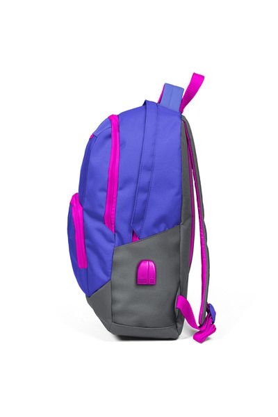 Yaygan Çanta Rucsac Coral High Sport albastru-roz cu compartiment pentru laptop - port USB