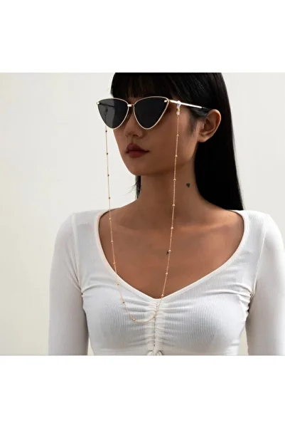 platin hediyelik Women's Gold Bulk Chain Sunglasses Chain Glasses Lanyard Strap Accessory