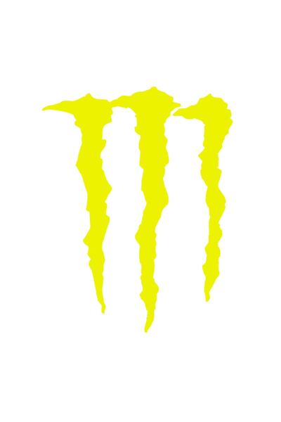 Dijitonline Monster Monster Claw Trace Long Black Sticker - Car Sticker - 40 X 20