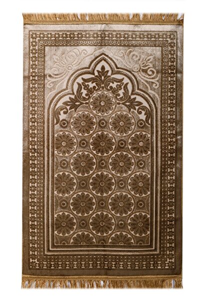 çeyizlik setim Simli Lüks Kadife Seccade Çeyizlik Seccade Gold