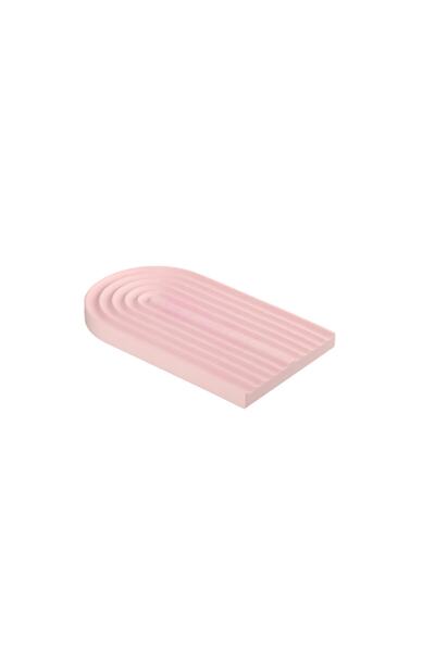Pastel Pembe Beton Gökkuşağı Sunum Tepsisi