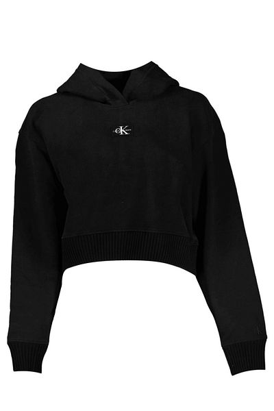 Calvin Klein Jeans Hanorac de damă cu guler cu glugă cu model bloc negru - J20j220438beh