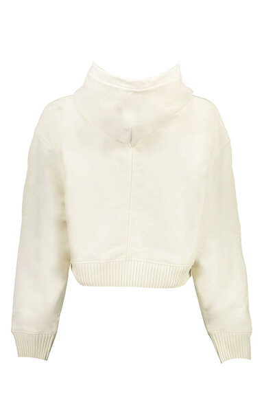 Calvin Klein Jeans Hanorac de damă cu guler cu glugă cu model alb - J20j220438ybi