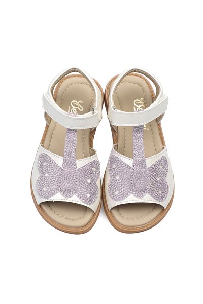 Bebbini Mariposa-Butterfly Ecru Vegan Girl's Sandals
