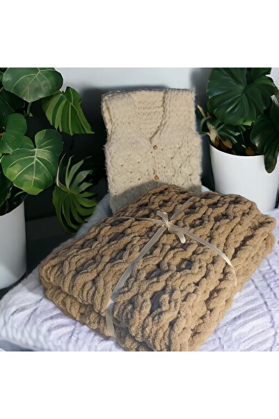 Alize El Yapımı Alize Puf Bebek Battaniyesi Ve Yelek