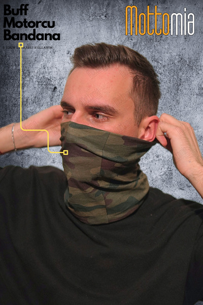 mottomia Model de camuflaj verde, unisex, țesătură din viscoză, de calitate p...