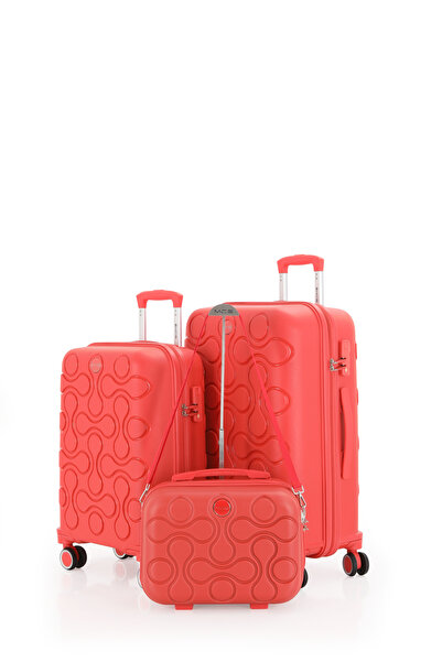 MÇS Mçs Polipropilen 3'lü Valiz Seti Orta & Kabin & Makyaj V376