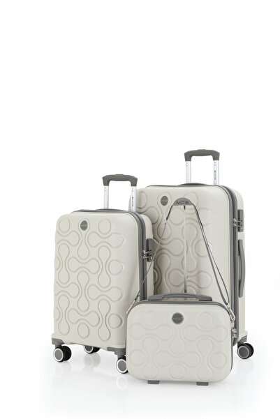 MÇS Mçs Polipropilen 3'lü Valiz Seti Büyük & Kabin & Makyaj V376