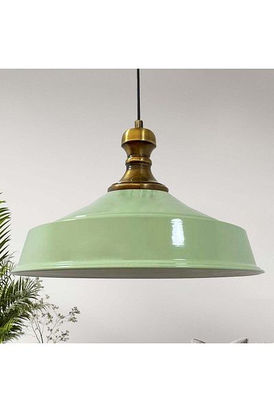 Bamyum Pendelleuchte Asletl-Topuz, Metall, 41 cm, Minzgrün Lampe