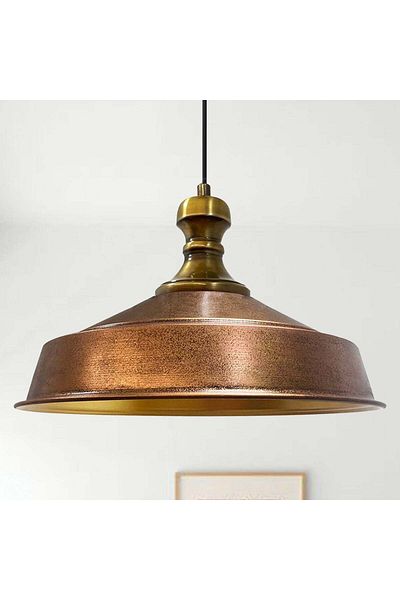 Bamyum Pendelleuchte Asletl-Topuz, Metall, 41 cm, Kupfer Lampe