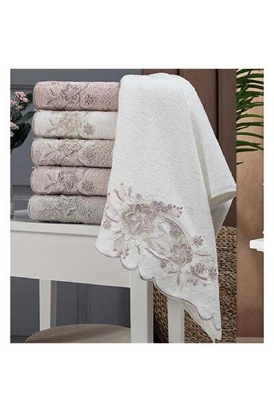 Pupilla Collection Pupilla Bambo Güpürlü 6'lı Paket El-yüz Havlu 50*90 Vanett...