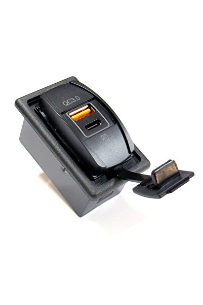 SomayStore Marin Anahtar Tip Usb Type-c Soketi 3.0 12-24v Çerçeveli 52x27mm