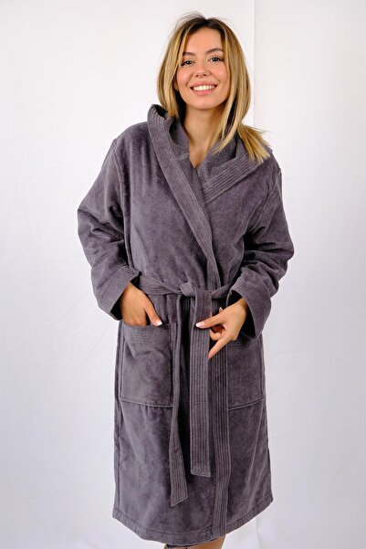 Homelover 100% Organic Cotton Hooded Extra Soft Women's Bathrobe