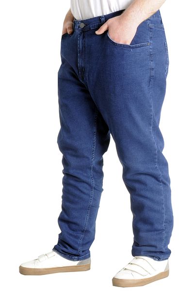 ModeXL Mode Xl Ανδρικό τζιν παντελόνι μεγάλου μεγέθους Stefano Blue 22939 Μπλε