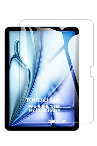 corcishop ابل ايباد اير 6. واقي شاشة مقوى من الجيل M2 11 Inc، زجاج غير قابل ل...
