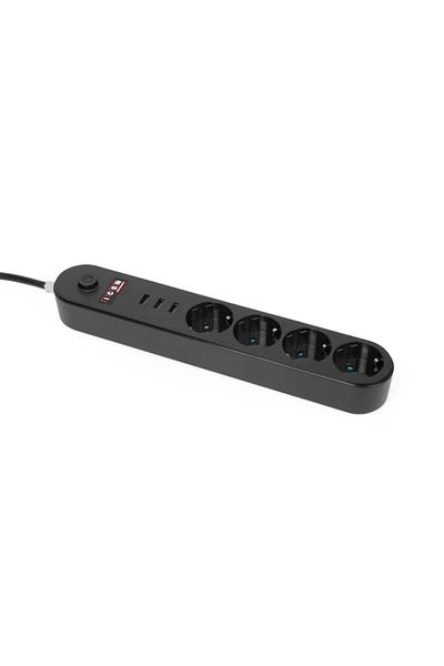 L'eDoren Icon BM-9201 - مقبس مع 4 مفاتيح للحماية الحالية و3 منافذ USB