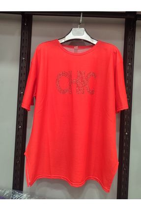 Butik mar k Kad n Fu ya Renk Buyuk Beden Yandan Y rtmacl T.shirt Fiyat Yorumlar Trendyol