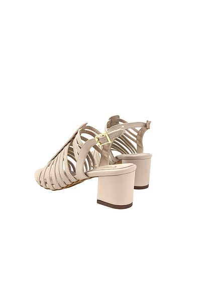 bescobel Dámské sandály Lanpol Beige Daily Gladiator na nízkém podpatku 5 cm