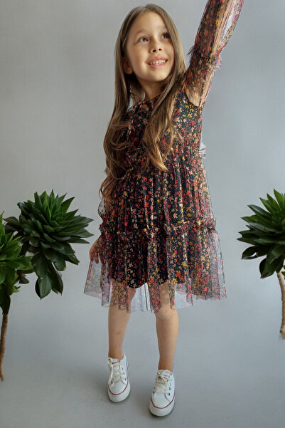 QUB CLUB فستان عيد بناتي من التول