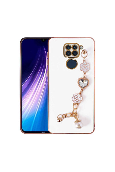 MCASERING Xiaomi Redmi Note 9 4g Kılıf Kamera Korumalı Parlak Gold Kenarlı Ka...