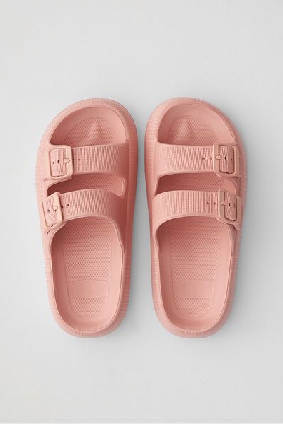 OZYO Lily Powder - Double Striped Eva Platform Daily Summer Beach Slippers