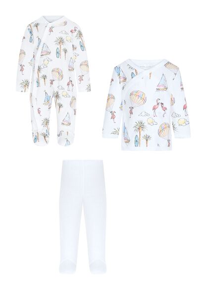 GOOSE Yeni Doğan Bebek 3 Parça Çok Renkli Unisex Hastane Çıkışı Seti