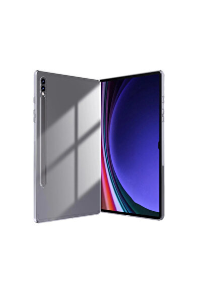 Fibaks Samsung Galaxy Tab S9 Ultra SM-X910 Kılıf Şeffaf Yumuşak Süper Lüx Esnek Renksiz Kapak