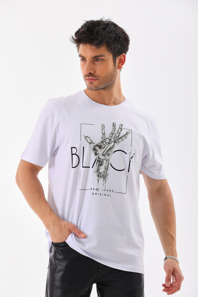 Cuqq Denim Ανδρικό μπλουζάκι Oversize - Crew Neck, Basic Model με λεπτομέρεια...