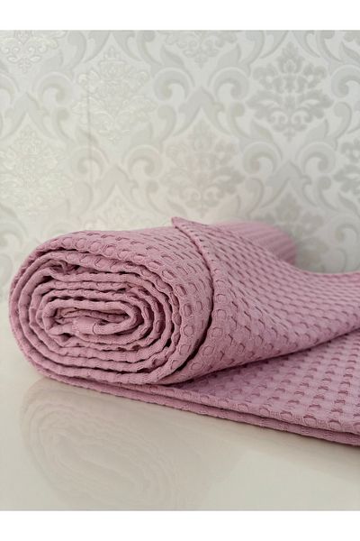 Muteks Premium 100% Cotton Double Summer Pike - Bedspread, Anti-Sweat Fabric (Powder Color) (240x200cm)