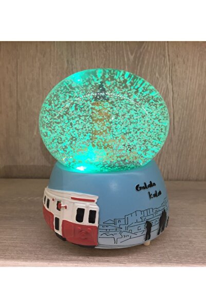 CornerShop Galata Kulesi Büyük Boy Işıklı Müzikli Otomatik Püskürten Kar Küresi