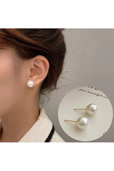 MutluBiDünya Kadın İnci Top Küpe