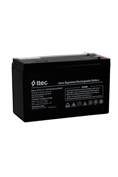 Genel Markalar Ttec Base 12 Volt 7 Amper Bakımsız Kuru Tip Akü