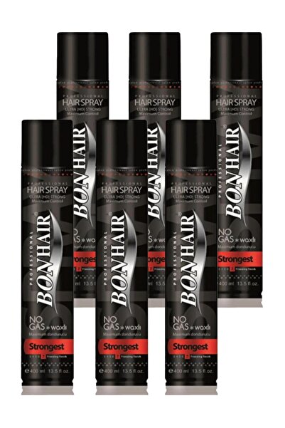 Bonhair Saç Spreyi Waxlı Nogas Ultra Güçlü 400 ml 6 Adet