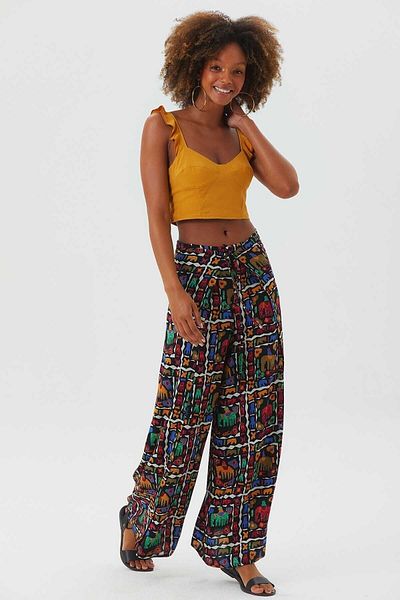 Clandestino Tie-Up Puzzle Trousers Black