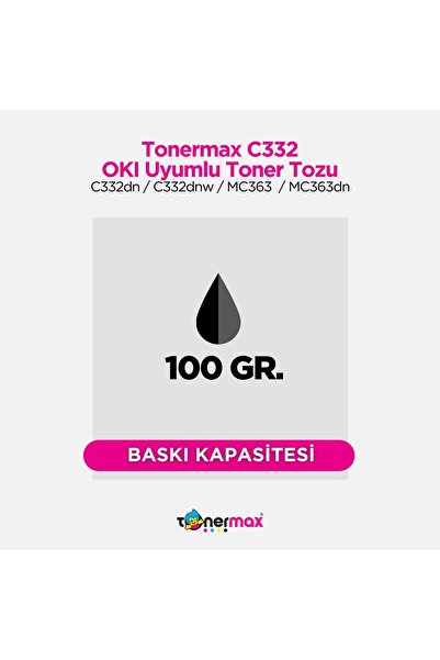 tonermax Oki 46508740 Siyah Toner Tozu / C332 / MC363