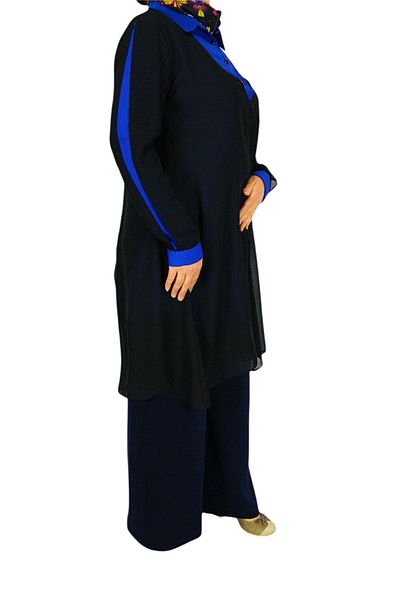 First Örme Black Chiffon Women's Tunic - Pack of 2 Ms0217