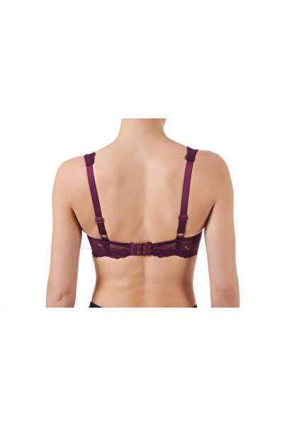 Deborah Lace Underwire Gathering Bra Plum 6410