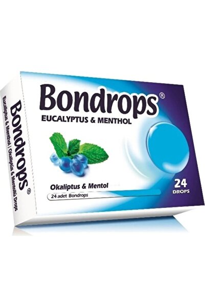 BONDROPS Okaliptüs Mentollü Drops Bitkisel Şeker 24 Drops Pastil