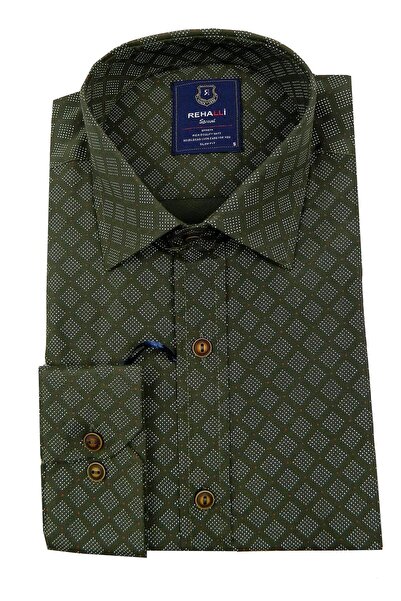 REHALLİ Muška Slim fit Tačkasti dezen košulja Bgl-st00887