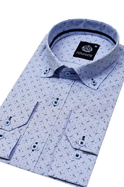 ADVANTE Чоловіча сорочка з довгими рукавами та облягаючим кроєм Bgl-st01713